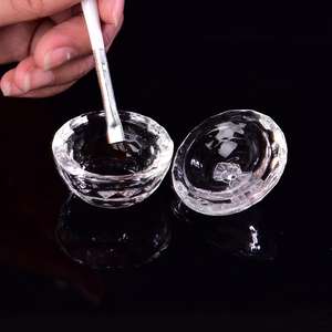 Salone di Bellezza del chiodo di Vetro Trasparente di Cristallo Liquido Bowl Cup <span class=keywords><strong>Dappen</strong></span> piatto per Cosmetici Strumenti di Cura Del Chiodo - Product Image 2