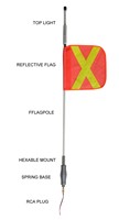 2025 Mining Buggy Whip NWH-03 6/8/10/12 Pieds Led Lumière Sécurité Whip Drapeaux