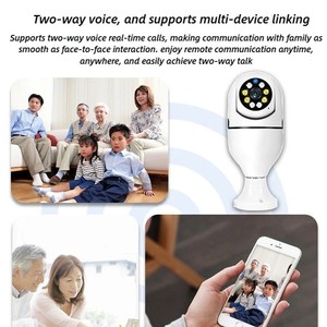 Chất lượng cao V380 trong nhà không dây <span class=keywords><strong>wifi</strong></span> mạng E27 vít Bóng đèn máy ảnh với ai chuyển động của con người phát hiện chống trộm báo động CMOS cảm biến - Product Image 5