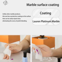 Table de manucure minimaliste en marbre pour technicien(ne) ongulaire, mobilier de salon de beauté