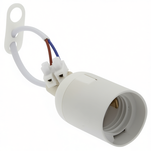 ขั้วหลอดไฟ E27 สีขาว พร้อมสายไฟ สำหรับโคมไฟเพดาน - Product Image 2