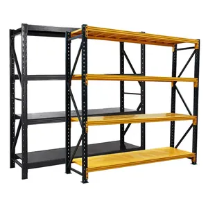 Colored Heavy Duty Load Capacity 200KG Plate Shelf Main Frame Set Subframe 0.35mm Thickness Material Storage Rack Shelving Units