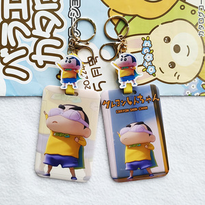 ซองใส่บัตรลายการ์ตูนชินจังสุดน่ารัก ดีไซน์ดินสอสี ดึงง่าย ใช้ได้กับบัตรนักเรียน บัตรประจำตัว ป้ายชื่อ  ลดราคาพิเศษ - Product Image 2