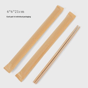 <span class=keywords><strong>Palillos</strong></span> Desechables de Bambú Carbonizado al por Mayor, Empaque Individual con Sellado de Papel, Diseño Chino, para Llevar, Origen Fujian - Product Image 6