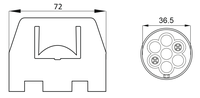 ANKA Nouveau connecteur de remorque 12V ISO3732 type S 7 broches, prise plate/ronde
