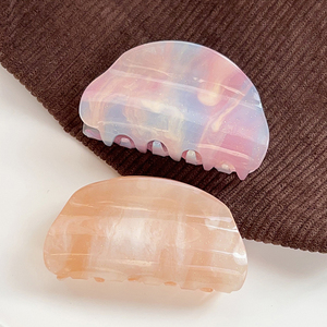 Fermagli per capelli in acrilico colorati effetto sfumato, stile coreano alla moda, di medie dimensioni, con logo personalizzato, per ragazza, all'ingrosso - Product Image 6