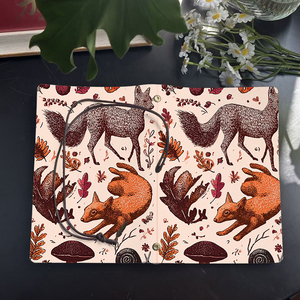 Vintage A6 taccuino fatto a mano pagine sostituibili perfetto regalo per il giorno dell'insegnante per educatori con <span class=keywords><strong>volpe</strong></span> scoiattolo foglie di lumaca Mushr - Product Image 4