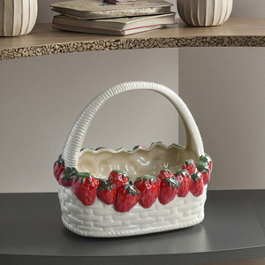 Cestini di frutta <span class=keywords><strong>in</strong></span> <span class=keywords><strong>ceramica</strong></span> di fragole più venduti per decorazioni natalizie e contenitori per pane versatili - Product Image 3