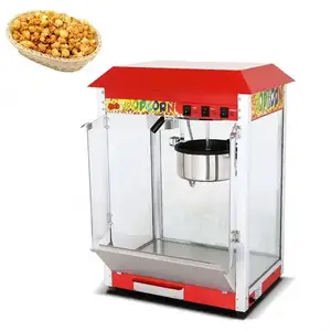 Mesin pembuat popcorn komersial baja tahan karat, mesin popcorn vintage bahan baja tahan karat
