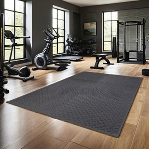 Tapis de sol protecteur pour salle de sport en mousse EVA inodore 60cmX60cm 10mm d'épaisseur Dureté 40 degrés - Imperméable et non toxique - Product Image 1