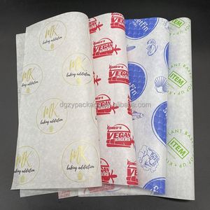 Papier d'emballage pour sandwichs et hamburgers imprimé sur mesure, résistant à la graisse, de qualité alimentaire, papier pour pain de hamburger, papier résistant à la graisse pour traiteur avec logo - Product Image 6