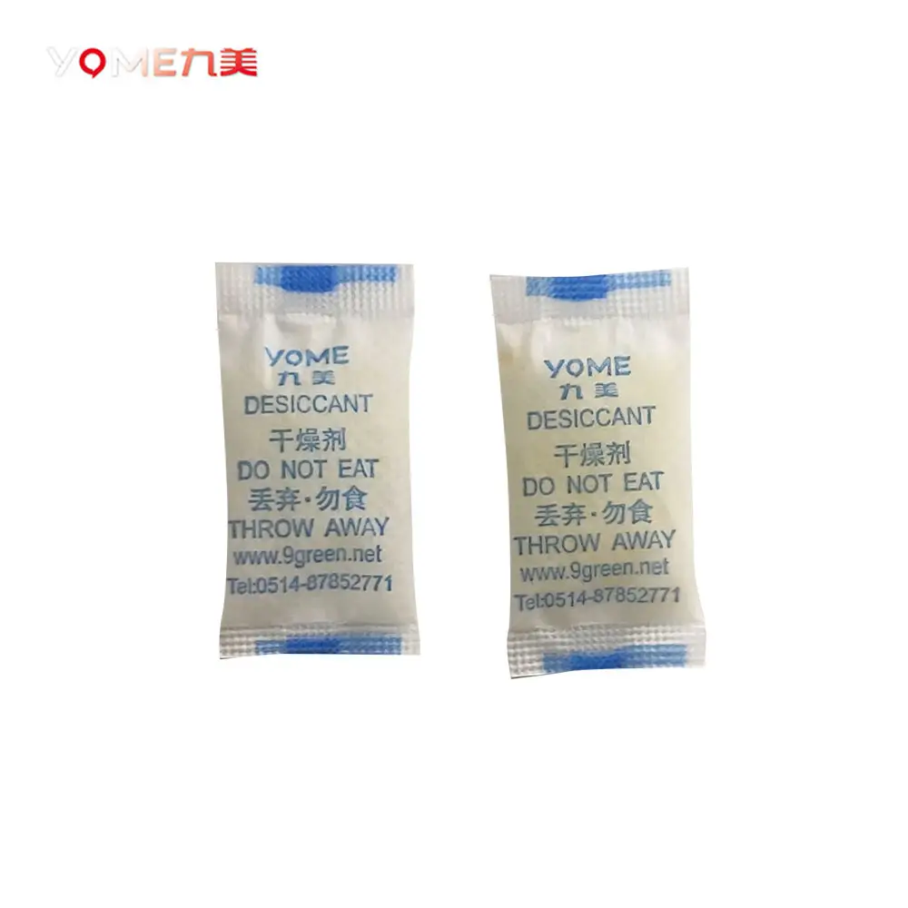 Çin ilaç sınıfı beyaz silika jel paketleri 0.5g1g silika