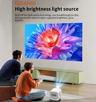 Projecteur vidéo intelligent certifié Google-TV, 20800 mA, rechargeable, portable, FHD 1080P, 4K, projecteur numérique DLP à courte focale pour l'extérieur