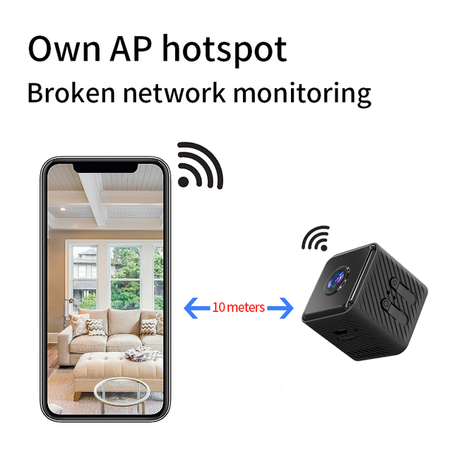 New X2 Security Camera with Infrared Night Vision Motion Detection & TF Card Storage with App Smart Home