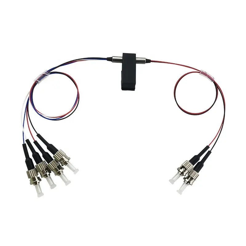 FC konnektörü ile düşük ekleme kaybı çift 1X 2 fiber optik anahtar