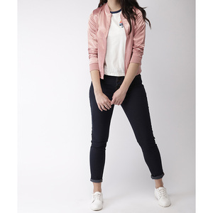 Gros femmes manteau couleur uni col rond uniforme de baseball <span class=keywords><strong>veste</strong></span> de sport <span class=keywords><strong>femme</strong></span> - Product Image 1