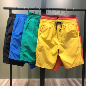 กางเกงขาสั้นผ้าฝ้ายโพลีเอสเตอร์สำหรับผู้ชายกางเกงขาสั้นลำลองสำหรับผู้ชายกางเกงขาสั้นผ้าฝ้ายโพลีเอสเตอร์ผูกเชือกกลางแจ้งโลโก้ออกแบบได้ตามต้องการ - Product Image 1