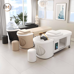 Lit de shampooing électrique peu encombrant | Massage thaïlandais à double usage et lavage des cheveux | Meubles de <span class=keywords><strong>spa</strong></span> de salon <span class=keywords><strong>avec</strong></span> fonctionnalités réglables - Product Image 6