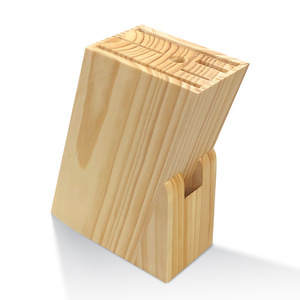 Bloc à couteaux en bois de pin YL008 avec porte-ciseaux et ensemble de rangement pour ustensiles de cuisine - Product Image 5
