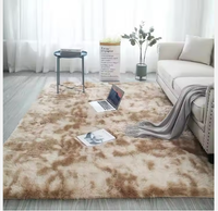 Fabrika fiyat peluş 3D kabarık halı hayvan dostu otel Modern kolay temiz düz renk peluş halı oturma odası kilim