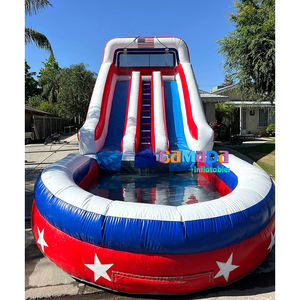 Tobogán inflable de 2 carriles de suministro de fábrica Tobogán de grado comercial para Parque de Atracciones - Product Image 2