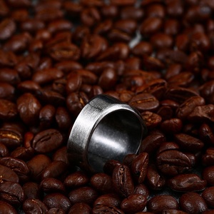 Anillo de Sello Cuadrado Punk de Acero Inoxidable 316 para Hombre, Plateado/Negro Cepillado, Estilo Audaz y Elegante, Estética Masculina, Uso Diario, Fiesta/Regalo - Product Image 4