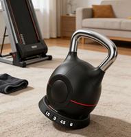 Kettlebell en acier Doublewin - Noir, imperméable, antidérapant, portable et durable, équipement de musculation personnalisé pour la maison