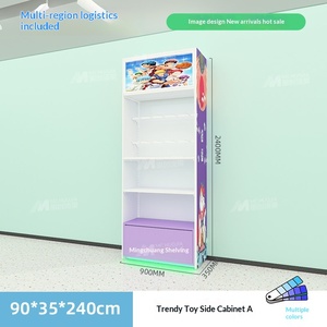 Étagères métalliques pour magasins de jeux, vitrines d'exposition pour boîtes mystères, modèles de jouets en îlot, figurines tendance, présentoirs de jouets - Product Image 2