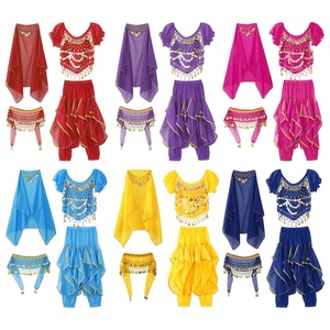 Costumi Da Ballo Del Ventre Per Bambine - Set Completo Con Top, Pantaloni E Accessori