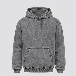 Sweat-shirt à capuche en denim pour homme de qualité supérieure avec poche kangourou - Product Image 1
