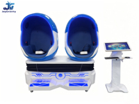 Simulateur de réalité virtuelle 9D VR en fibre de verre, fauteuil œuf 2 places, pour parc d'attractions, type montagnes russes