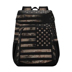 Sac à dos isotherme de luxe haut de gamme en toile marron clair de 12 oz, design personnalisé, pour pique-nique, bureau ou extérieur - Product Image 1