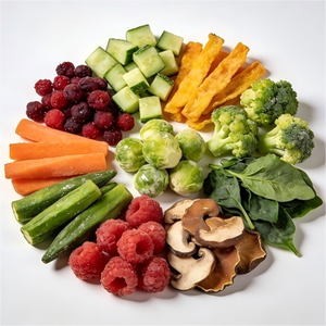 पालतू जानवरों के लिए फ्रीज-सूखे सब्जियां और फल एक पोषण संतुलित, प्राकृतिक और स्वस्थ विकल्प प्रदान करते हैं। - Product Image 2