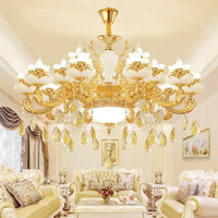 Nouvelle suspension d'hôtel vintage européenne 2026, éclairage LED, art classique, salle à manger moderne, cristal pas cher, lustre turc rétro, lampe 10 90