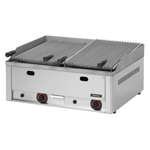 Plaque double en pierre de lave pour grils BBQ - Product Image 1