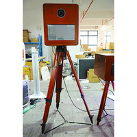 Photo Booth Cermin 360 Derajat dengan Bingkai LED, Kompatibel Kamera SLR / Dilengkapi Wi-Fi, Cetak Instan, Casing Logam