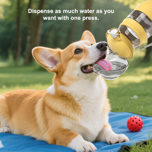 Wholesale Pet Water & Food Container Travel Outdoor Portable Plastic Pet Dog <b>Drinking</b> Water Bottles - Product Image 3