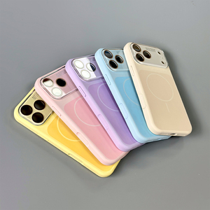 เคสโทรศัพท์ซิลิโคนเหลว S100 แบบแม่เหล็ก พร้อมฟิล์มเลนส์หน้าต่างขนาดใหญ่ สำหรับ iPhone 12 13 14 15 16 17 18 Pro Max - Product Image 5