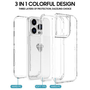 <span class=keywords><strong>PC</strong></span> duro 3 en 1 de etiqueta privada con funda de teléfono magnética para iPhone 13 14 pro Max 15 Plus XS XR - Product Image 4