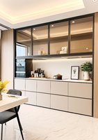 Moderne luxe complete op maat gemaakte keuken, ingebouwde alles-in-één keukenunit met maatwerk ontwerp voor villa en appartement