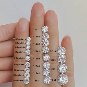 GRA VVS <span class=keywords><strong>Moissanite</strong></span> wit rond gesneden losse <span class=keywords><strong>moissanite</strong></span> groothandelsprijs 1-10CT Alle vormen maat <span class=keywords><strong>moissanite</strong></span> stenen voorraad klaar - Product Image 2