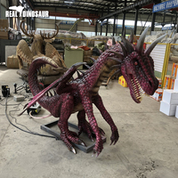 Dragon animatronique avec fumée, statue de dragon en vente chaude
