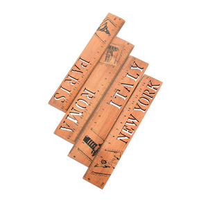 Diseño de alta calidad hecho de regla de madera duradera Diseño de impresión Reglas de estudiante de Niños de madera Suministros de oficina Escuela <span class=keywords><strong>primaria</strong></span> - Product Image 3