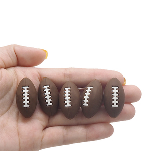 Personalizado bebé BPA libre fútbol adorable suelto de silicona para la joyería - Product Image 5