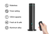Diffuseur d'arômes rechargeable Type-C sans eau avec coque en alliage d'aluminium, contrôle par application, lumière d'ambiance LED et batterie intégrée pour appareils intelligents