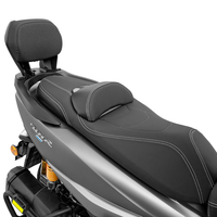 Siège de moto en cuir UFR150 noir imperméable avec support lombaire pour longues distances – Coussin de moto