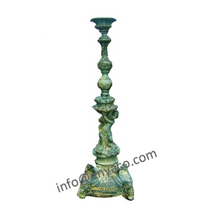 Porte-bougie vintage <span class=keywords><strong>en</strong></span> fonte, <span class=keywords><strong>grand</strong></span> ange, porte-bougies <span class=keywords><strong>sur</strong></span> <span class=keywords><strong>pied</strong></span>, décoratif <span class=keywords><strong>en</strong></span> métal pour l'extérieur - Product Image 4