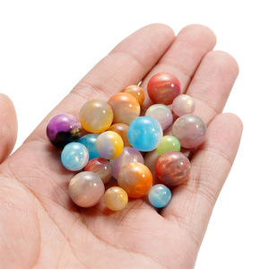 Perles rondes en résine bicolores 12 mm, perles en vrac pour la fabrication de bijoux DIY - Product Image 4