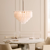 Ventes chaudes, lustre de plafond en cristal de verre style Murano blanc moderne pour hôtel, maison, salle à manger