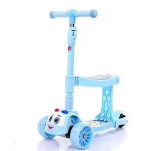 Hot Selling 3-Wheel Opvouwbare Kids Scooter 3-In-1 Foot Speelgoed Driewieler Speelgoed Voor Meisjes Baby En Kinderen Met Zitje
